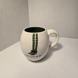 Rae Dunn Green and White Witch Legs Mug #2